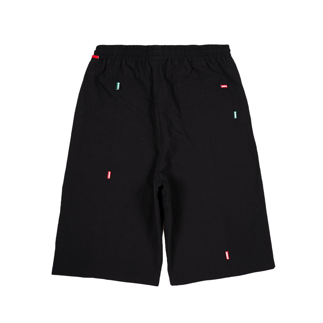 Tagged Out Nylon Shorts [Black]
