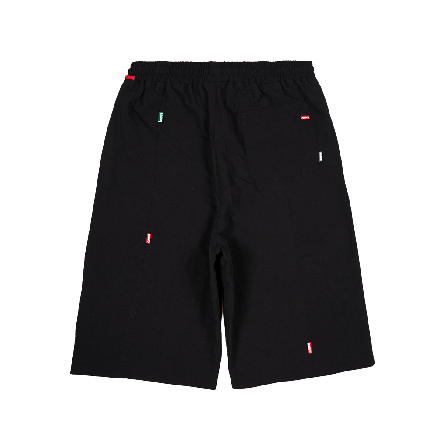 Tagged Out Nylon Shorts [Black]