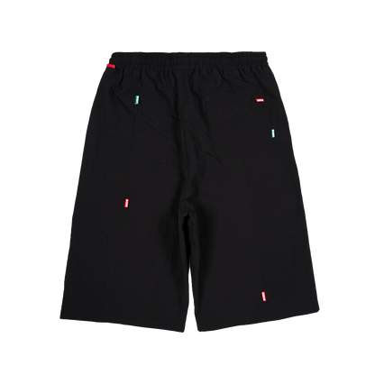 Tagged Out Nylon Shorts [Black]
