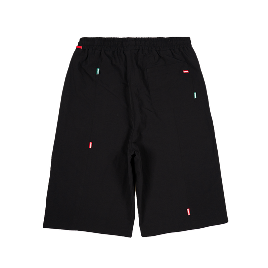 Tagged Out Nylon Shorts [Black]