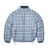 Plaid Reverse Puffer Jacket [Plaid White/Navy]