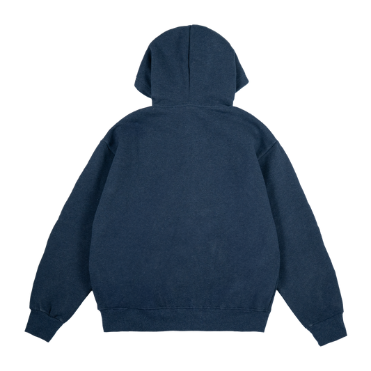 Logo Zip Hoodie [Navy Melange]