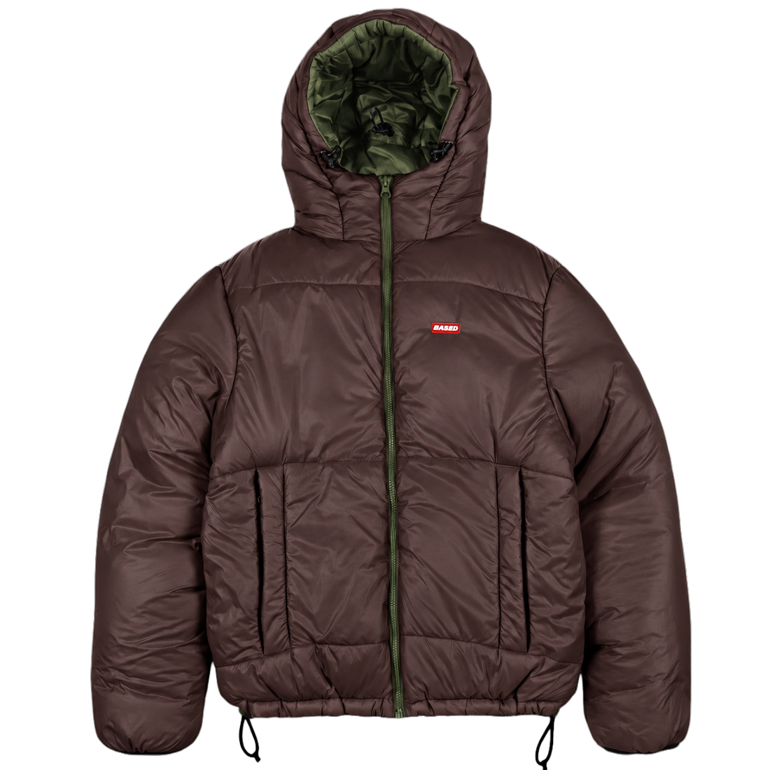 Reverse Puffer Jacket V2 [Olive/Brown]
