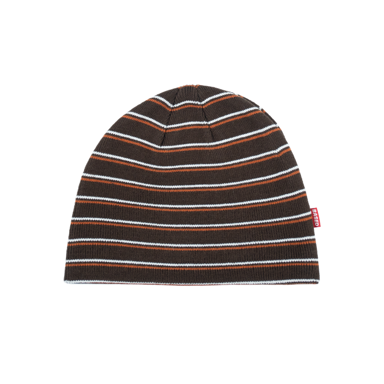 Striped Skull Beanie [Brown]