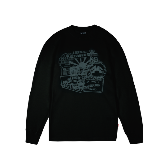 Stamps Slim Waffle Longsleeve [Black]