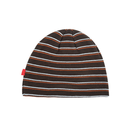 Striped Skull Beanie [Brown]