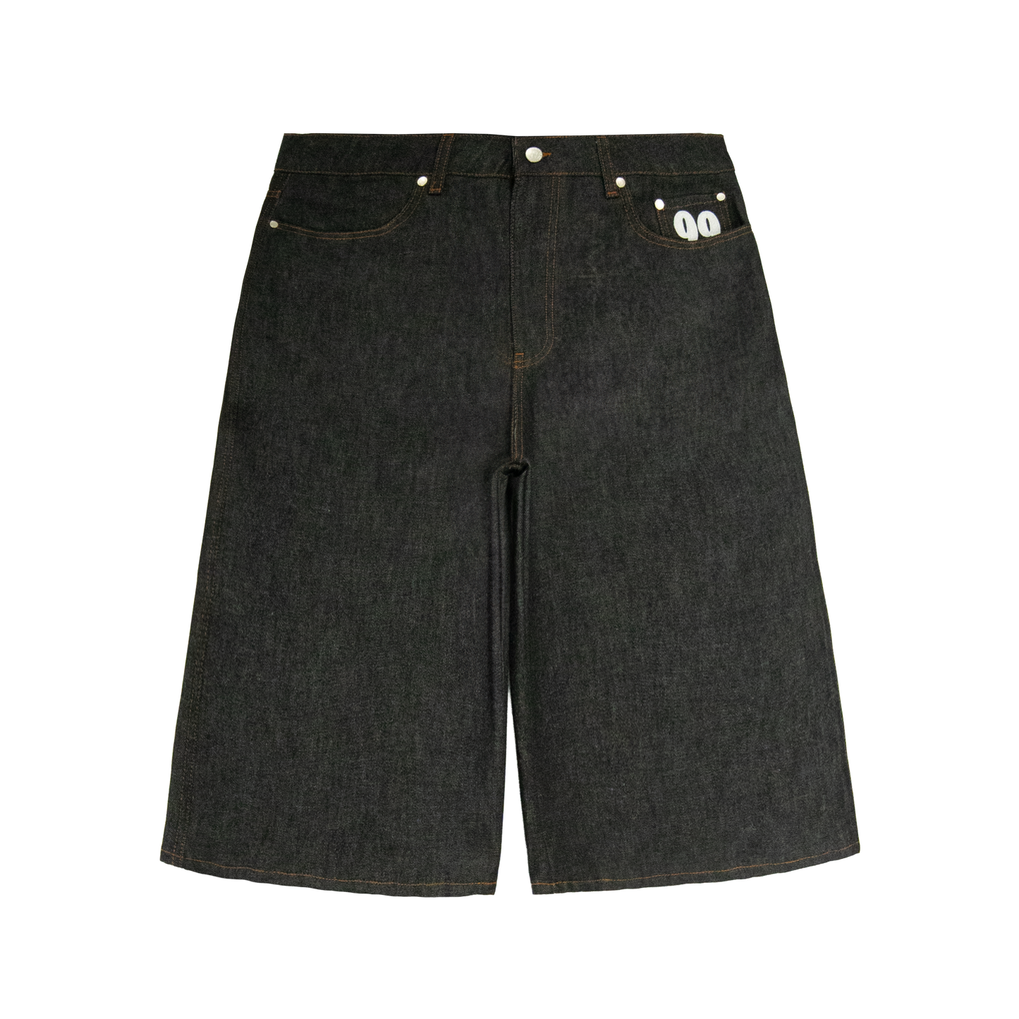 Shining Stars 3/4 Denim Shorts [Raw Black]