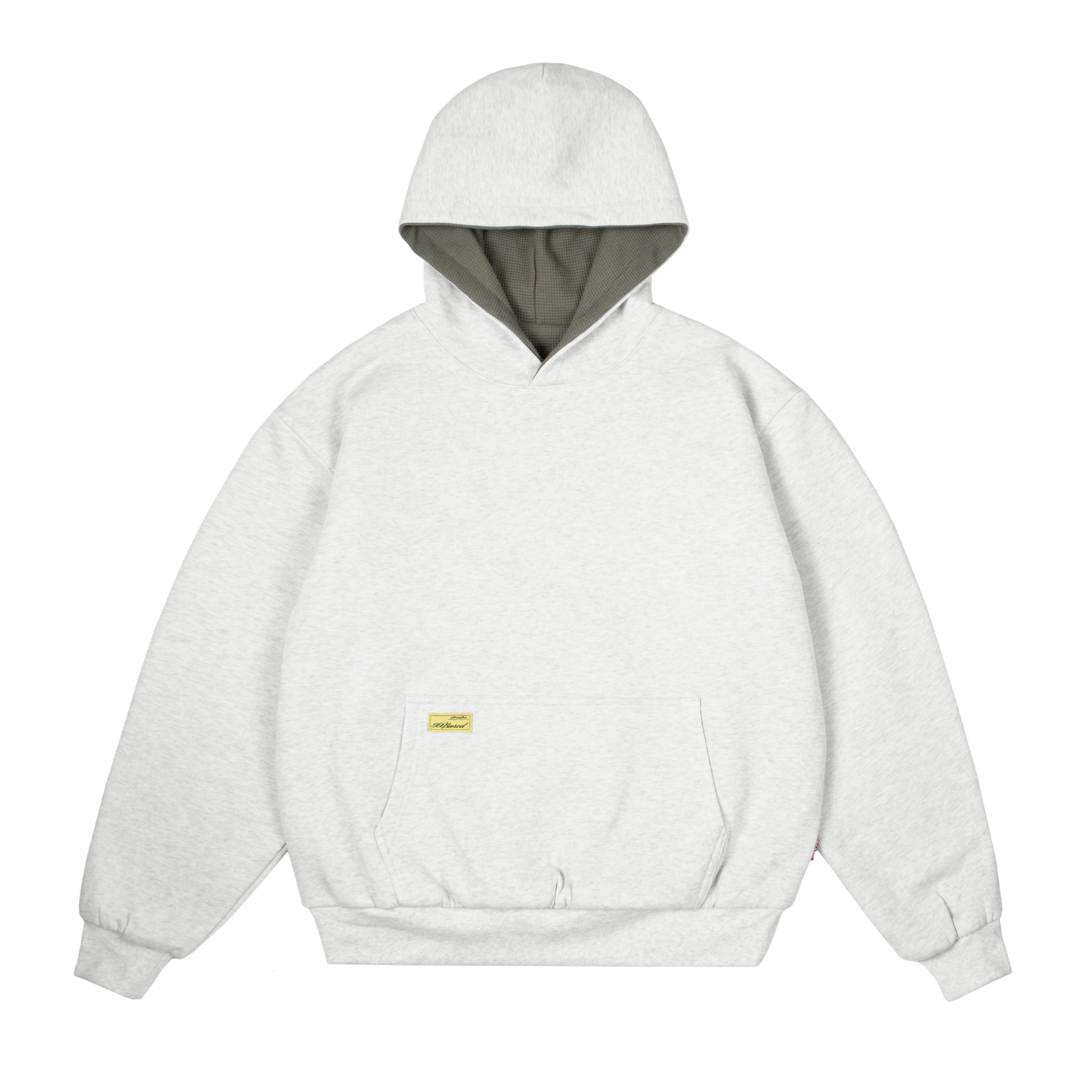 Reverse Waffle Hoodie [Grey Melange/Olive]