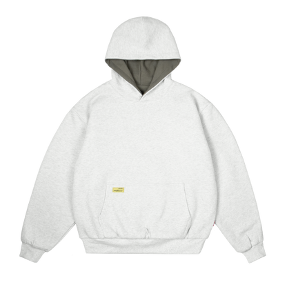 Reverse Waffle Hoodie [Grey Melange/Olive]