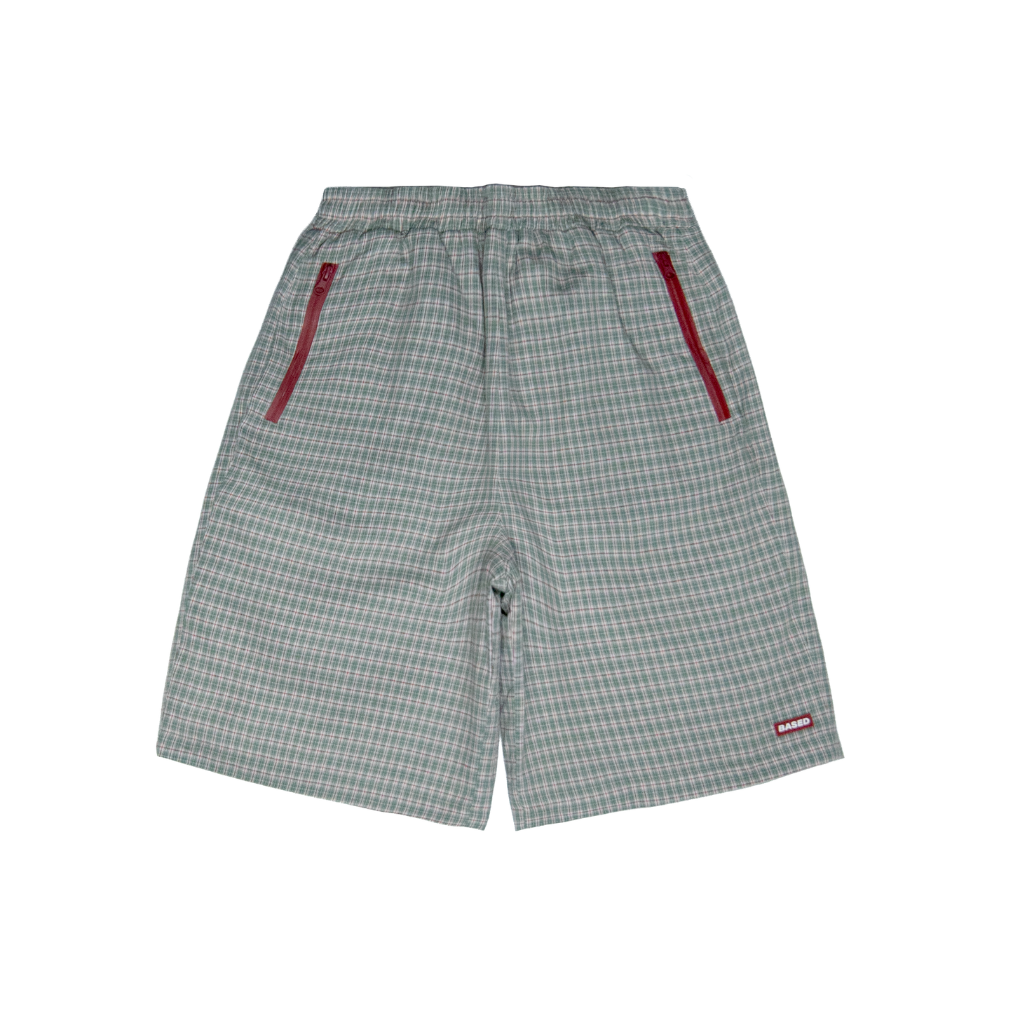 Plaid Reverse Track Shorts [Plaid Green/Grey]
