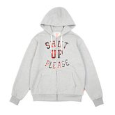Shut Up Zip Hoodie [Dark Grey Melange]