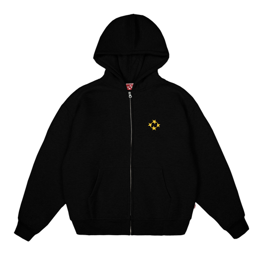Logo Zip Hoodie [Black/Yellow]