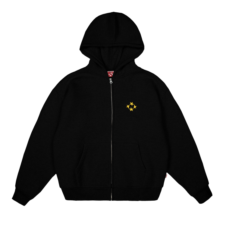 Logo Zip Hoodie [Black/Yellow]