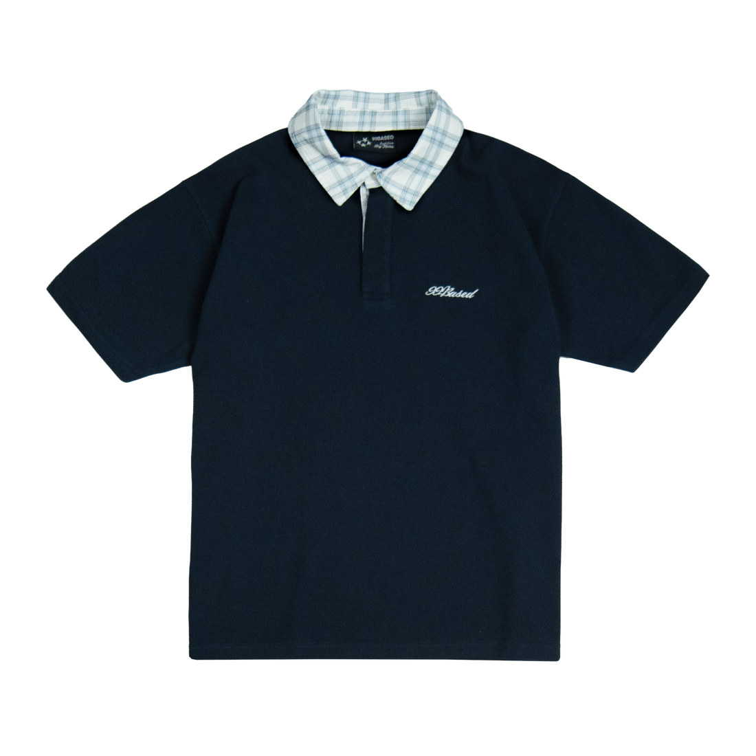 Poukwa Poloshirt [Navy/Plaid White]