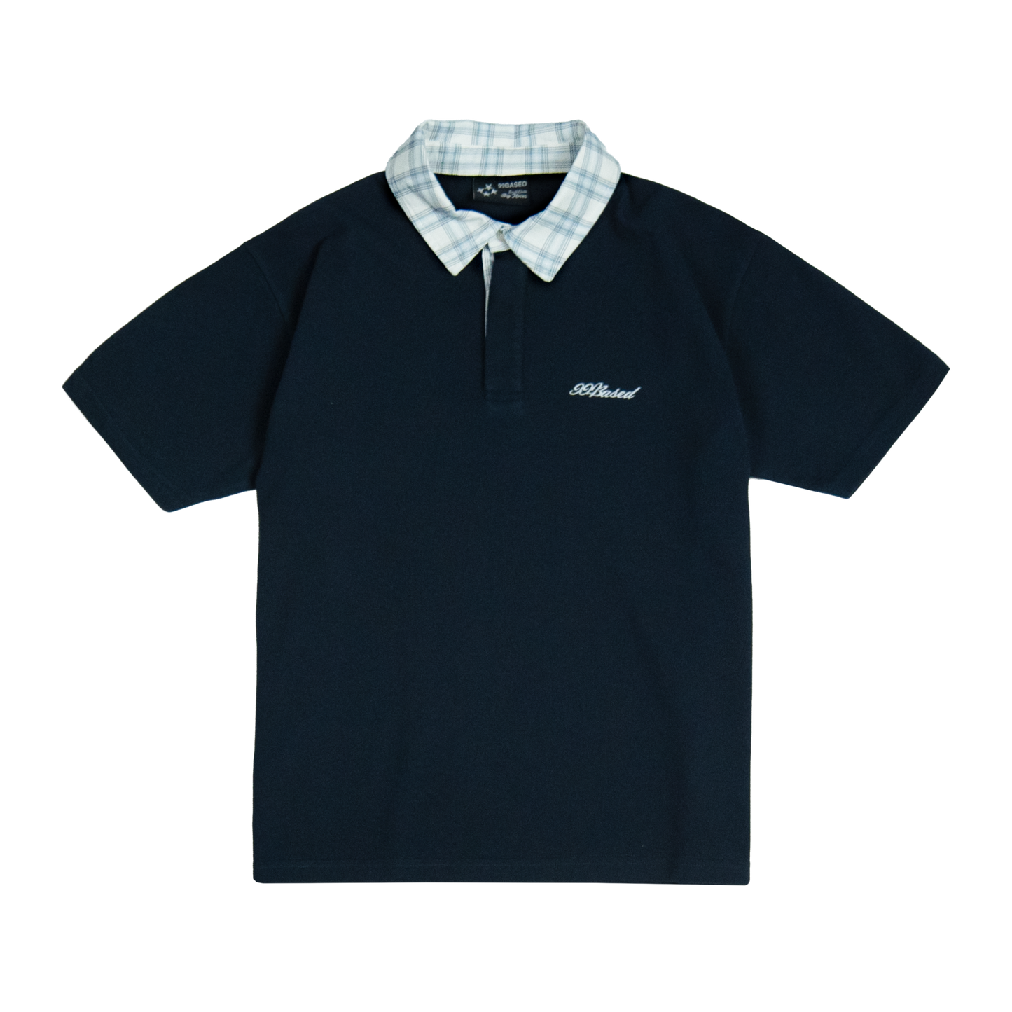 Poukwa Poloshirt [Navy/Plaid White]
