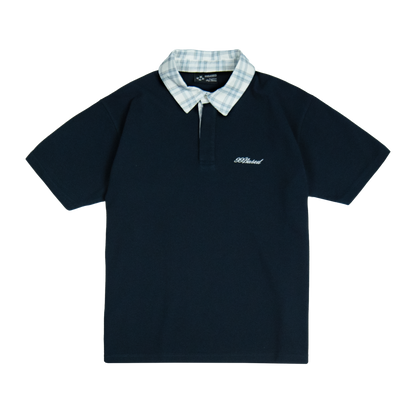 Poukwa Poloshirt [Navy/Plaid White]