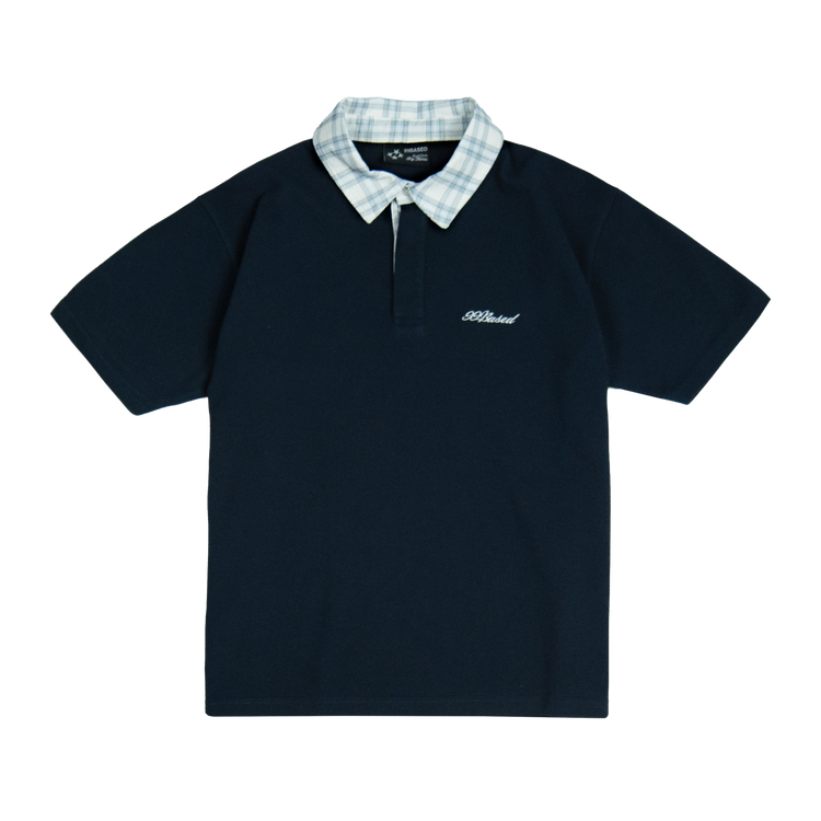Poukwa Poloshirt [Navy/Plaid White]