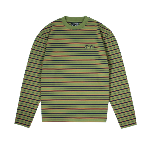 Striped Combat Longsleeve [Green/Plum]