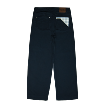 Double Pocket Pants [Navy/Plaid White]