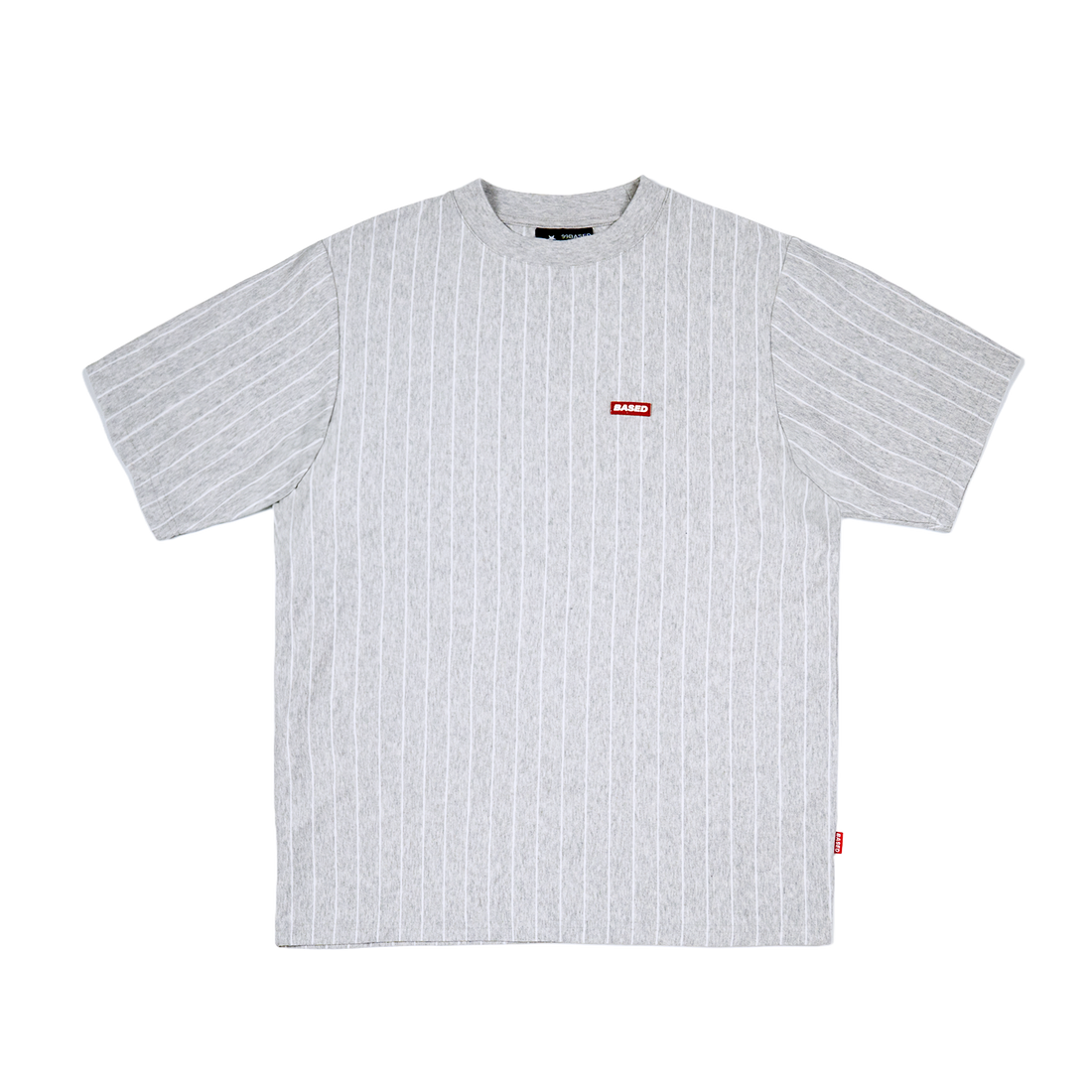 Pinstripe Slim T-Shirt [Grey Melange]