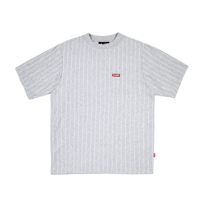 Pinstripe Slim T-Shirt [Grey Melange]