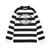 Striped Business Only Longsleeve [Black/White]