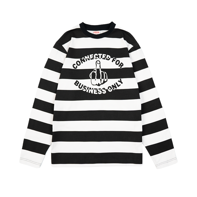 Striped Business Only Longsleeve [Black/White]