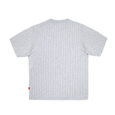 Pinstripe Slim T-Shirt [Grey Melange]