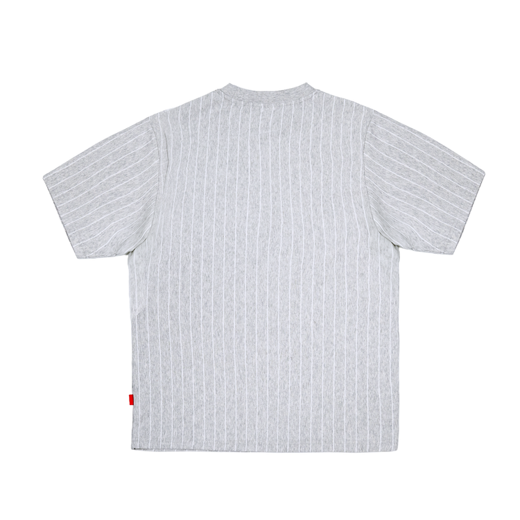 Pinstripe Slim T-Shirt [Grey Melange]