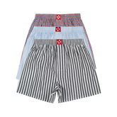 Box Logo Boxershorts 3-Pack [Plaid/Striped]