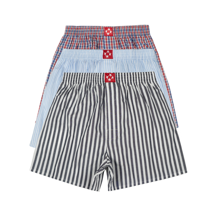 Box Logo Boxershorts 3-Pack [Plaid/Striped]