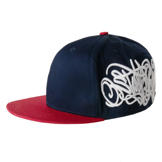 Stay Based Fitted Cap [Navy/Red]