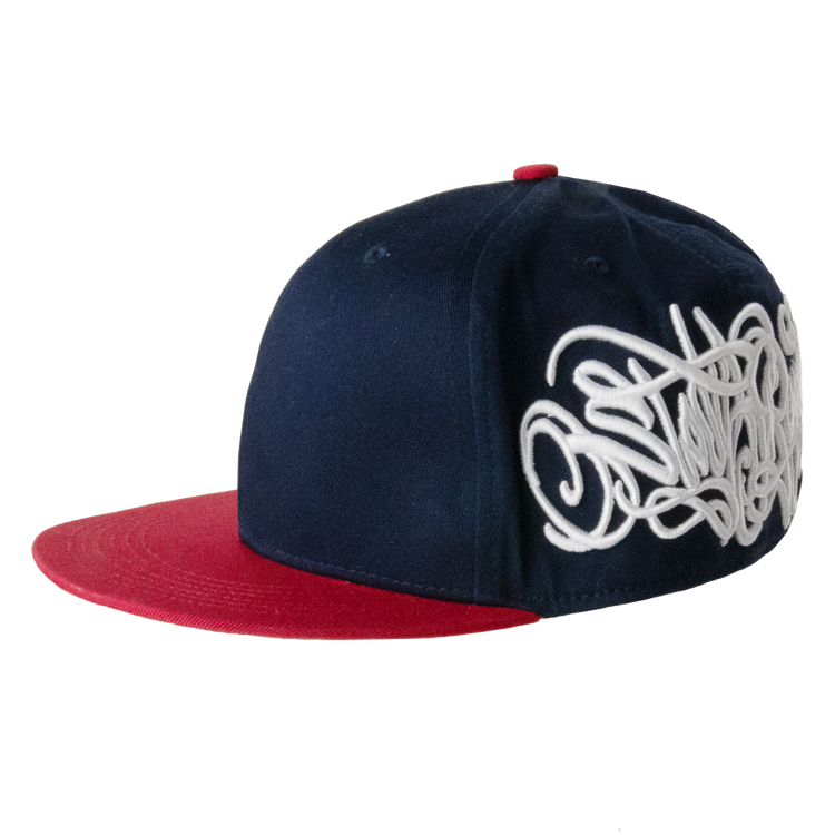 Stay Based Fitted Cap [Navy/Red]