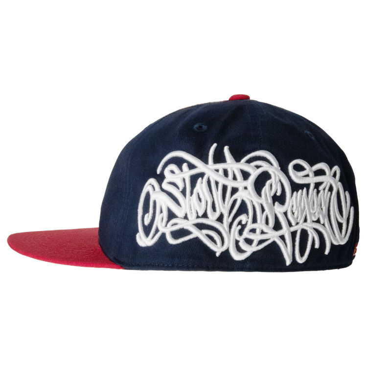 Stay Based Fitted Cap [Navy/Red]