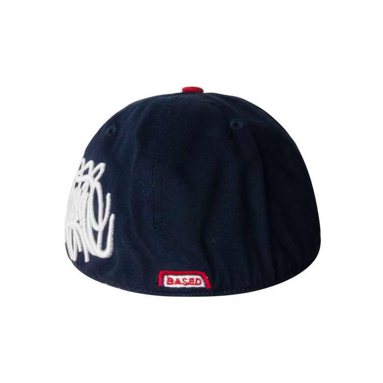 Stay Based Fitted Cap [Navy/Red]