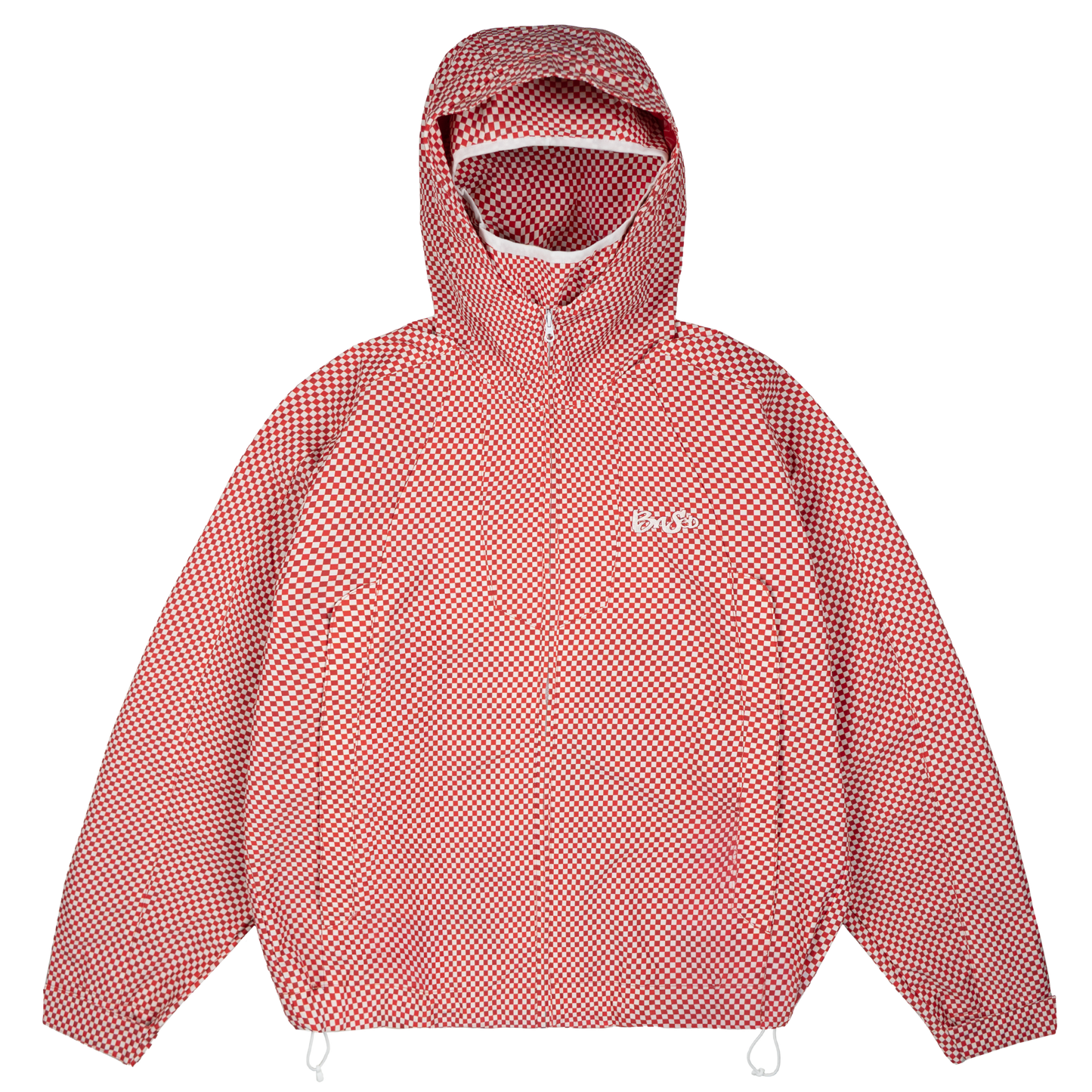 Checkerboard Shell Jacket [White/Red]