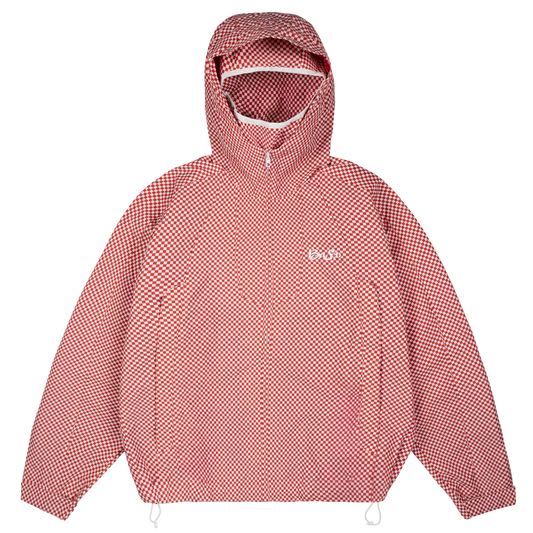 Checkerboard Shell Jacket [White/Red]