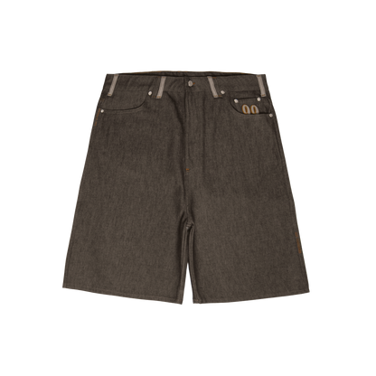 One Family Selvedge Denim Shorts [Raw Brown]