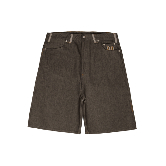 One Family Selvedge Denim Shorts [Raw Brown]