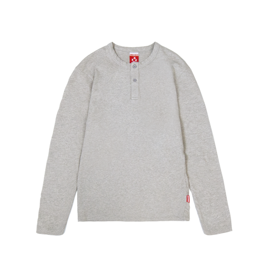 Daily Slim Henley Longsleeve [Grey Melange]