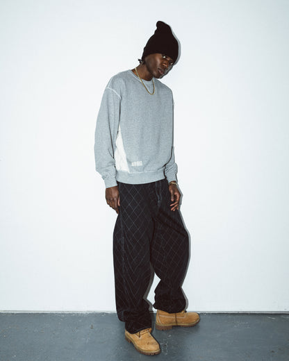 Outlined Diamond Jeans [Washed Black]