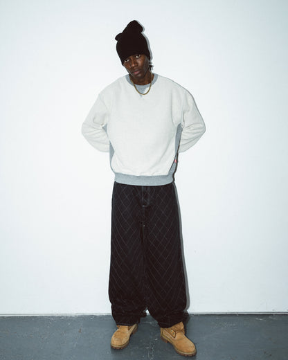 Outlined Diamond Jeans [Washed Black]
