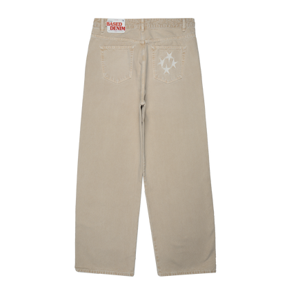 Shining Stars Jeans [Washed Beige]