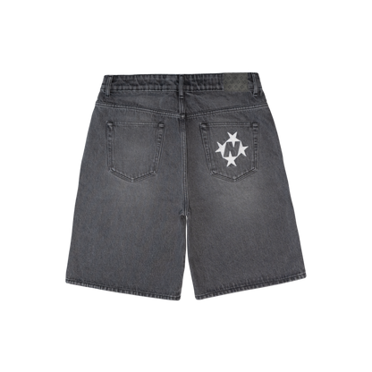 Shining Stars Denim Shorts [Washed Grey]
