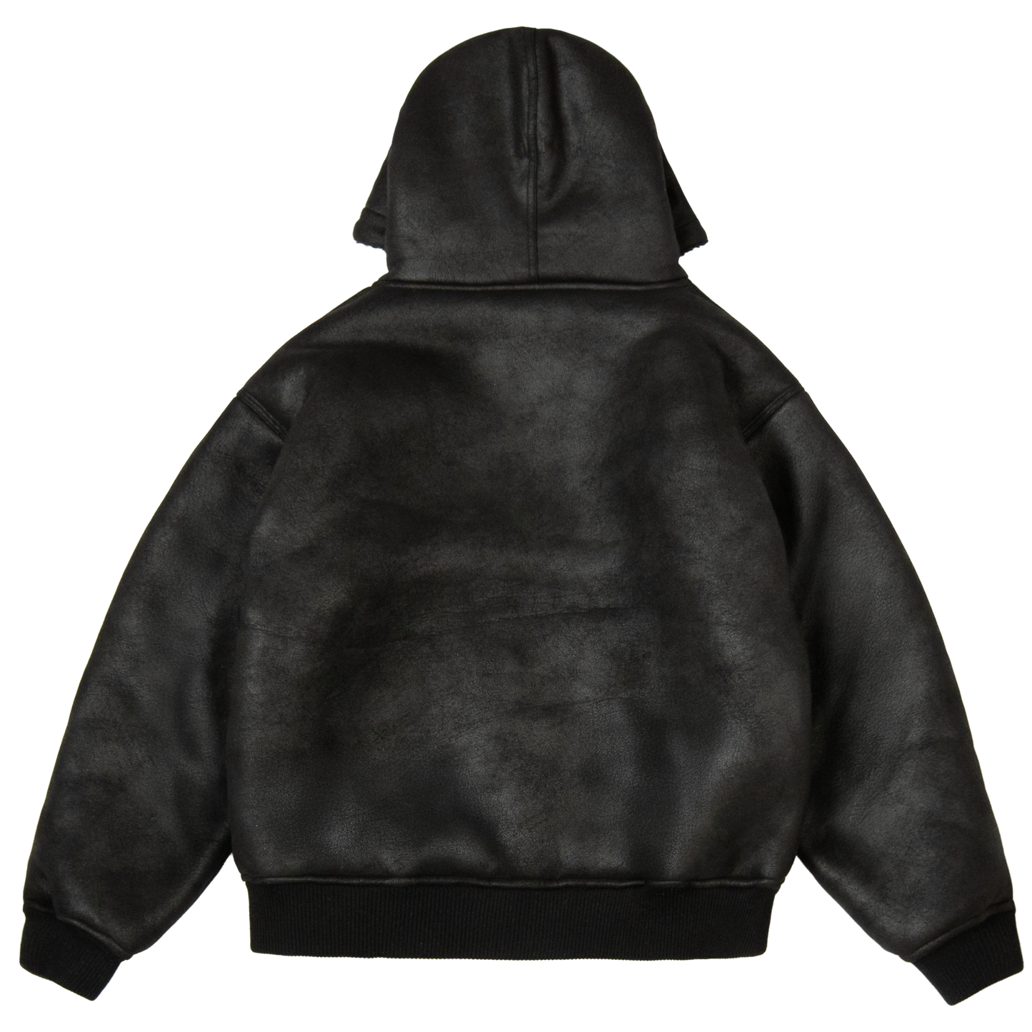 Daily Leather Shearling Jacket [Black]