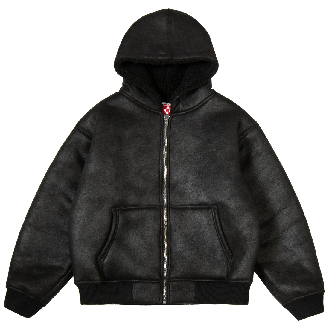 Daily Leather Shearling Jacket [Black]