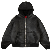 Daily Leather Shearling Jacket [Black]