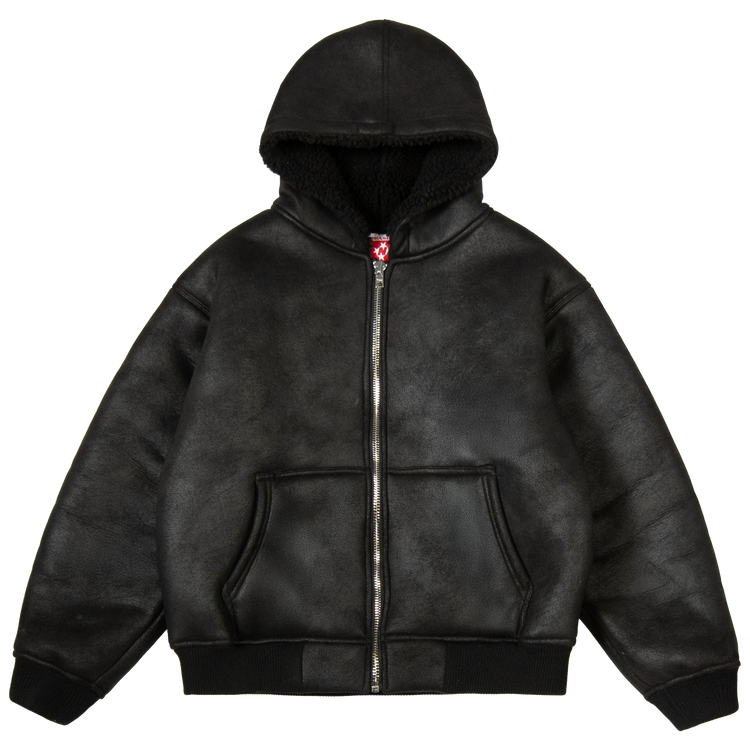 Daily Leather Shearling Jacket [Black]