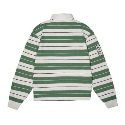Flag Rugby Polo Knit [Green/White]