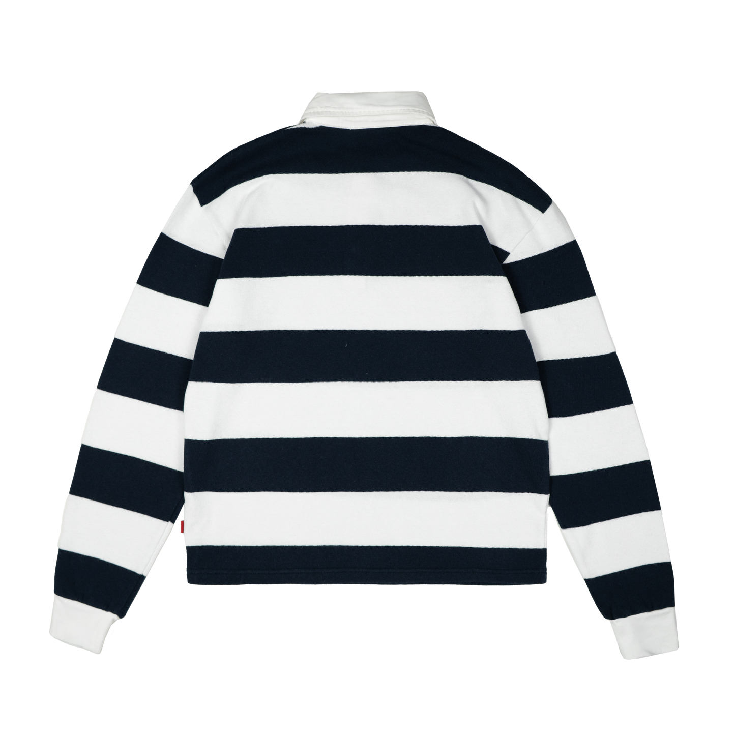 Striped Rugby Polo Knit [Navy/White]